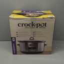 Crock-Pot Large 8-Quart Programmable Slow Cooker with Auto Warm Setting, Black Stainless Steel (Pack of 1)