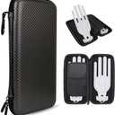 Scott Edward Golf Glove Case Holder with Golf Glove Shaper Protective Golf Accessories Case Bag Hard Case Organizer with Storage Slots for Balls, Tees, Markers, Golf Gifts for Men & Women