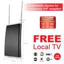 GE TV Antenna for Smart TV Indoor, HD Antenna, Supports 4K 1080p Signal Reception with Signal Amplifier, Free Local Channels, 48732