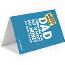 2 x FeliBebe Funny Fathers Day Gift for Dad, Hilarious Fathers Day Card from Daughter or Son, Unique Fathers Day Decoration on His Day