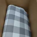 Grey Buffalo Plaid Bathroom Rug Set Bathtub Mat Non Slip Bathroom Mats Bath Rugs Shower Rug Soft Bathroom Rugs for Bedroom Kitchen Living Room Floor Toilet Washable 2 Piece Bathroom Decor