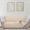 U-NICE HOME Large Sofa Cover Reversible Couch Cover for Dogs with Elastic Straps Water Resistant Furniture Protector for Pets Couch Cover for 4 Cushion Couch (Oversized Sofa, Sand/Beige) (78"Sofa XL-XL Large)