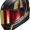 VCOROS Motorcycle Full Face Helmet for Unisex-Adults DOT Approved WS-609 Motorbike Street Bike Racing Helmets