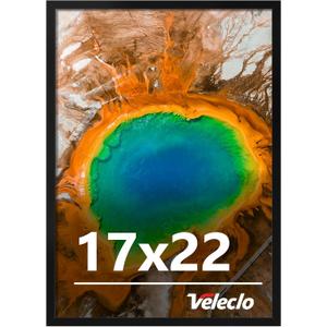 17x22 Picture Frame for Wall Display, 17x22 Black Picture Frame with Shatter Resistant Plexiglass, Stable and Sturdy 17 x 22 Poster Frame for Wall Display, Handpicked Gift Collection, 1 Pack