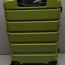 KROSER Hardside Expandable Carry On Luggage with Spinner Wheels & Built-in TSA Lock, Durable Suitcase Rolling Luggage with USB Port, Carry-On 20-Inch, Green