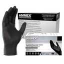 AMMEX Black Nitrile Exam Gloves, Case of 1000, 3 Mil, Size Medium, Latex Free, Powder Free, Textured, Disposable, Non-Sterile, Food Safe, ABNPF44100