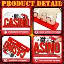 6 Pcs Casino Theme Table Centerpieces Casino Night Party Wood Tabletop Decorations Poker Chips Poker Machines Dice Spades Wooden Signs for Birthday Party Decoration