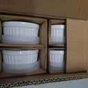 LE TAUCI Ramekins with Silicone Lids, 4 OZ Ceramic Souffl Dishes, Ramekin Bowls for Crme Brle, Dessert, Dips, Oven & Microwave Safe, Set of 4, White