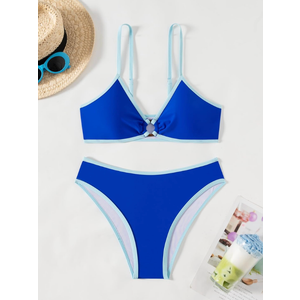 SUUKSESS Women Triangle High Cut Bikini Sets Sexy High Waisted 2 Piece Swimsuit ,M