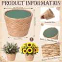 2x Ninehaoou 12 Pack Seagrass Plant Baskets with Liners and Floral Foam, Woven Wedding Centerpieces for Tables, Rustic Boho Farmhouse Flower Planter Baskets for Indoor Outdoor Decor
