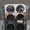 Wrenbury Jumbo Muffin Pan 6 Cup - Nonstick XL Deep Muffin Pan for Baking 4" Cup - Oversized Extra Large Cupcake Mold - Dishwasher Safe - PTFE Free - 446°F Oven Safe