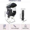 Folding Camping Chairs Canopy Outdoor: Sports Portable Beach Chair with Canopy-Lawn Beach Chairs with Umbrella for Adults-Camping Chair with Shade for Fishing Camp Heavy Duty (Regular, Grey)