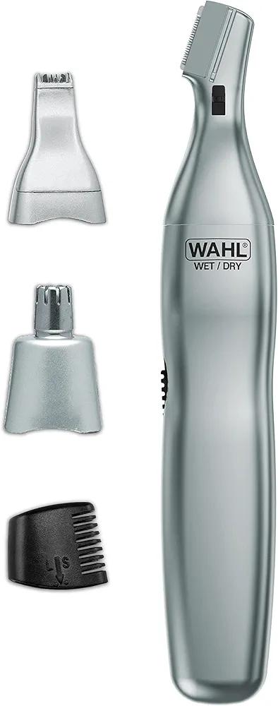 Wahl Men’s Nose Hair Trimmer, for Eyebrows, Neckline, Nose & Ear Hair, Precision Detail Trimming with Interchangeable Heads, Battery Included - Model 5545-400