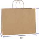 BagDream 100Pcs 16x6x12 Inches Kraft Paper Bags with Handles Bulk Shopping Bags for Gifts, Grocery, Merchandise, Recycled Large Brown Paper Sacks