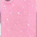 Hython Case for iPhone 16 Plus Case Glitter Cute Sparkly Shiny Bling Sparkle Phone Cases 6.7", Thin Slim Fit Soft TPU Bumper Shockproof Rubber Protective Cover for Women Girls Girly, Bright Pink