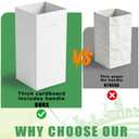 9 Pack Extra Large Disposable Trash Cans, 30 Gallon (30x14x14 in) Reusable Portable Garbage Cans with Handle & 10 Liners Included, Thick Recycled Cardboard Recycling Bins for Party Events Camping