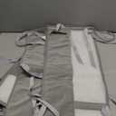 4 in 1 Toddlers' Rail Liner Protecter,Soft Covers, Reversible Cotton Strip Cover for Full-Size,Easy to Install,-4pcs Gray