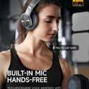 Picun B8 Bluetooth Headphones, 120H Playtime Headphones Wireless Bluetooth with 3 EQ Modes, Low Latency, Hands-Free Calls, Over Ear Headphones for Travel Home Office Cellphone PC (Ashen Golden)