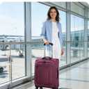 ECOHUB Carry On Luggage Airline Approved, 21 Inch Height Softside Carry On Suitcase with Spring Shock-Absorbing Spinner Wheels, Lightweight Travel Luggage with TSA Lock, Fits 22x14x9 Carry-On Bag