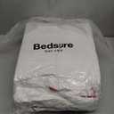 Bedsure Fluffy Christmas Comforter Set Queen - Red Bedding with Running Reindeer, Warm Flannel Fleece Bed Sets for Winter, 3 Pieces, 1 Soft Plush Shaggy Comforter with 2 Pillowcases