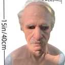 Latex Old Man Mask Halloween Realistic Human Full Head Mask for Halloween Carnival Costume Party (A)