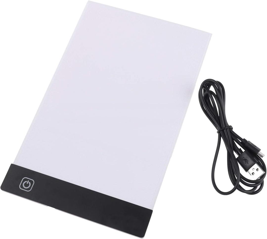 A5 LED Drawing Tablet Thin Art Stencil Drawing Board Light Box tracing Table pad, for 5D Diamond Painting Full Drill Embroidery, Cross Stitch Embroidery, Embossing, Sewing Projects etc