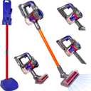 BAYMI 3-in-1 Kids Vacuum That Really Works - Toddler Vacuum Cleaning Toy Set, Kids Working Play Vacuum Cleaner with Real Suction, Montessori Housekeeping Toy for Toddlers 3 4 5 6+ (Purple)