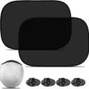 Car Window Shade for Baby (21"x14"), 2 Pack Car Window Shades, Window Shade for Baby in Car with Suction Cups, Complete Kids/Adults/Pets Sun Protection from UV Rays (21x14in, 2 Semi-Transparent(Darker Shades))