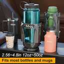 Automatic Car Cup Holder Expander, Large Water Bottles Holder for Yeti, Hydro Flask, Nalgene, Stanley, Owala 24/ 32/ 45/ 50 oz Travel Tumbler & Mug, Adjustable Car Cup Insert Accessories