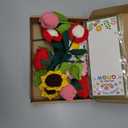 12 Set Teacher Appreciation Gifts for Women Thank You for Helping Me Grow Crochet Flower Teacher Party Favors Thank You Card Handmade Knitted Flowers Bouquet Graduation Gift