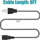 8ft 3 Prong Power Cord Replacement for JBL Eon 615 610 710 715 612 eos618S ONE Mk2 305P MkII Speaker Subwoofer AC Power Cord C13 Cable