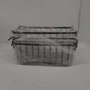 iSPECLE Freezer Organizer Bins - 4 Pack Small Stackable Deep, Bins for 7 Cu.Ft, Easy Get Bottom Foods without Digging, Chest Freezer Organizer Prevent Frozen Food Waste, Black