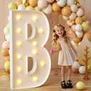 imprsv Marquee Light Up Letters, 4FT Mosaic Letters with Light for Baby Shower Graduation Party Decor, Large B for Engagement Wedding Party Decorations (Need to Assemble)
