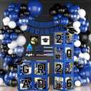Graduation Decorations Class of 2026 - Blue Graduation Decorations Set of 4 Balloons Boxes with Balloon Arch Kit,2026 GRAD Letters So Proud of You Theme for Congrats Grad Party Supplies