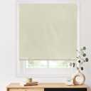LazBlinds 100% Blackout Roller Shades, No Tools No Drill Cordless Blinds for Windows, Thermal Insulated UV Protection Privacy Window Shades for Bedroom (48''W x 72''H, Cream)