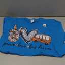 Peace Love Bus Driver Funny School Bus Driver Men Women Kids T-Shirt XL Size