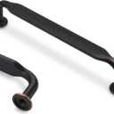 10 Pack 5 Inch Cabinet Pulls Oil Rubbed Bronze Kitchen Cabinet Handles Zinc Alloy Drawer Pulls Solid Cabinet Hardware (5'' Hole Center(128mm))