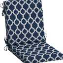 Arden earthFIBER Outdoor Dining Chair Cushion, 20 x 20, Rain-Proof, Fade Resistant, Sapphire Blue Garden Trellis, 1 Pack