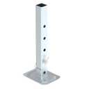 TOWKING 8000 lbs Square Drop Leg with Pin, Silver