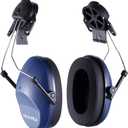 Noise Cancelling Helmet Attachable Ear Muffs Blocking Sound Reduction Ear Protection for Construction Site,Adaptors (Large, Blue)