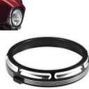 Motorcycle 7" Burst Headlight Headlamp Trim Ring For Harley Touring Street Glide Road King Electra Glide 2006-2018