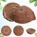 LemonRoad 24 Pcs Natural Coconut Shell Bowl Halves About 2/5 The Size of a Coconut Smooth Bottom for Easy Standing Craft Material Flower Pot Aromatherapy Arrangement Ornament(Hairy)