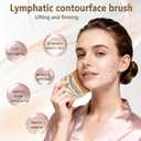2pcs NTIERA New Lymphatic Contour Face Brush,2026 Jawline Sculpting Lymphatic Drainage Massager,Dry Brush Facial Tool for Puffiness Detox & Glow,Manual Skincare Brushs,Ultra Soft PBT Bristles