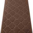 LuxStep Door Mat Large Indoor Outdoor Doormat, Non-Slip Low-Profile Design Front Door Welcome Mat for Entryway,Patio,Garage,High Traffic Areas,(Coffee, 17"x30") (2'6" x 1'5" (Rectangular))