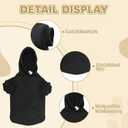 Dog Sweaters for Large Dogs Dog Hoodie Fleece Sweater Soft Clothes Sweatshirt with Pocket Hoodie for Large Dogs (Black & XXL)