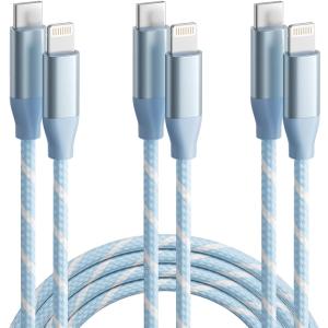 USB C to Lightning Cable 3 Pack 6FT Apple MFi Certified iPhone Charger Fast Charging Type c to Lightning Cable iPhone Fast Charger for iPhone 14 13 12 11 Pro Max Xr Xs 8 and More