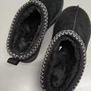 Litfun Women's Fuzzy House Slippers Genuine Suede Fluffy Winter Slipper Cozy Furry Warm Shoes Indoor/Outdoor, 39