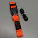 Illumifun LED Dog Collar, Adjustable Light Up Dog Collars, USB Rechargeable Water-Resistant Glowing Safety Collar Light (Orange, Small)