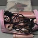 StyleVibe 8-in-1 Air Styler, Dual Voltage Hair Dryer & Blow Dryer Brush with Travel Case - Auto Wrap Curls (L/R), Fast Drying, Thermal Brush for Blowouts & Frizz-Free Volume, No Heat Damage (Pink)