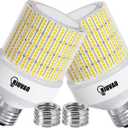 RIUVAO 700W Equivalent LED Corn Light Bulb 9800LM, 5000K Daylight, Waterproof & 90% Energy Saving, E26/ E39 Base 70W Large Area Lighting for Outdoor Indoor Garage Warehouse Shop (2-Pack)